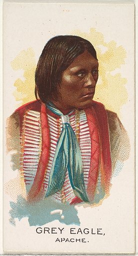 Grey Eagle, Apache, from the American Indian Chiefs series (N2) for Allen & Ginter Cigarettes Brands
