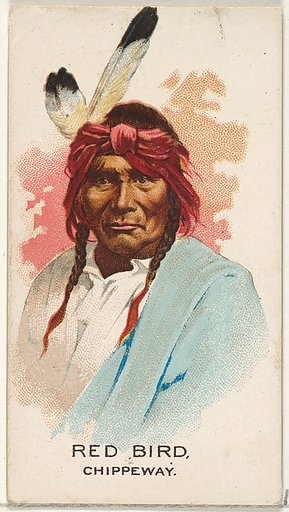 Red Bird, Chippeway, from the American Indian Chiefs series (N2) for Allen & Ginter Cigarettes Brands