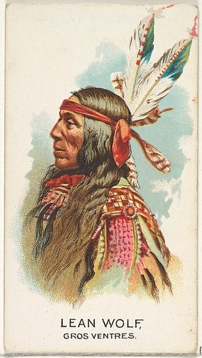 Lean Wolf, Gros Ventres, from the American Indian Chiefs series (N2) for Allen & Ginter Cigarettes Brands