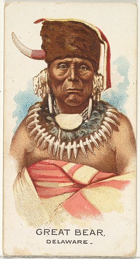 Great Bear, Delaware, from the American Indian Chiefs series (N2) for Allen & Ginter Cigarettes Brands