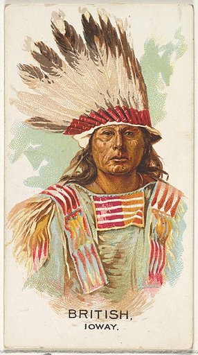 British, Ioway, from the American Indian Chiefs series (N2) for Allen & Ginter Cigarettes Brands