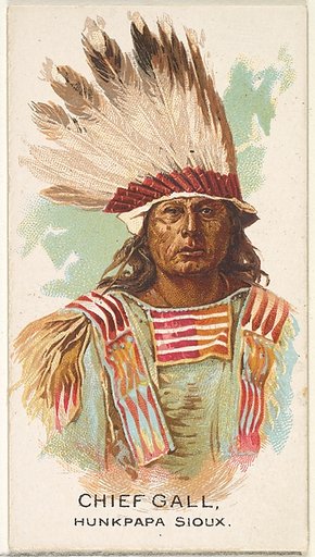 Chief Gall, Hunkpapa Sioux, from the American Indian Chiefs series (N2) for Allen & Ginter Cigarettes Brands