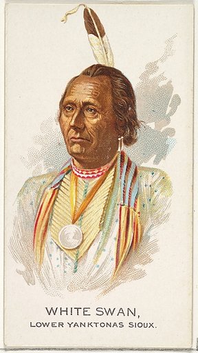 White Swan, Lower Yanktonas Sioux, from the American Indian Chiefs series (N2) for Allen & Ginter Cigarettes Brands