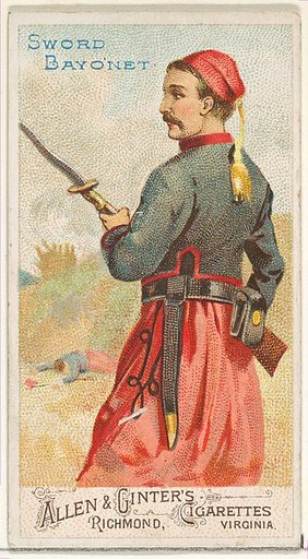 Sword Bayonet, from the Arms of All Nations series (N3) for Allen & Ginter Cigarettes Brands