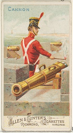 Cannon, from the Arms of All Nations series (N3) for Allen & Ginter Cigarettes Brands