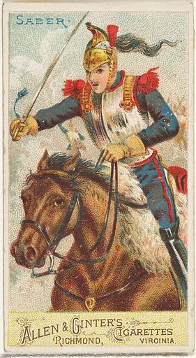 Saber, from the Arms of All Nations series (N3) for Allen & Ginter Cigarettes Brands
