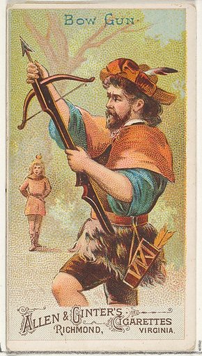 Bow Gun, from the Arms of All Nations series (N3) for Allen & Ginter Cigarettes Brands