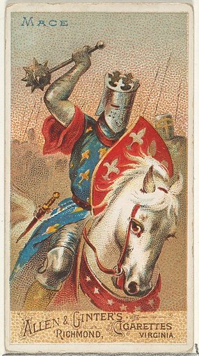 Mace, from the Arms of All Nations series (N3) for Allen & Ginter Cigarettes Brands