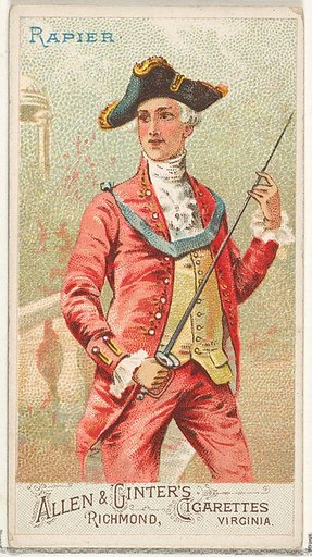 Rapier, from the Arms of All Nations series (N3) for Allen & Ginter Cigarettes Brands