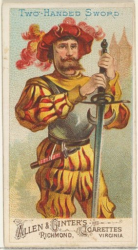 Two-handed Sword, from the Arms of All Nations series (N3) for Allen & Ginter Cigarettes Brands
