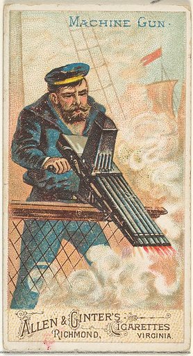 Machine Gun, from the Arms of All Nations series (N3) for Allen & Ginter Cigarettes Brands
