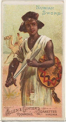 Nubian Sword, from the Arms of All Nations series (N3) for Allen & Ginter Cigarettes Brands