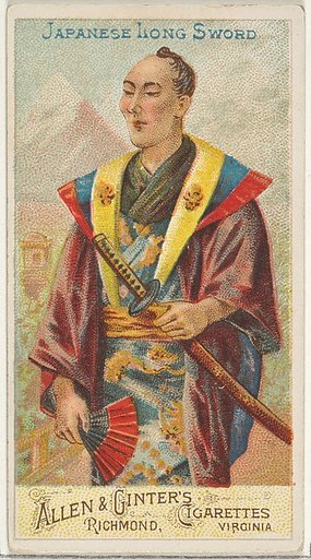 Japanese Long Sword, from the Arms of All Nations series (N3) for Allen & Ginter Cigarettes Brands