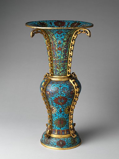 Vase in the form of an archaic wine vessel (gu)