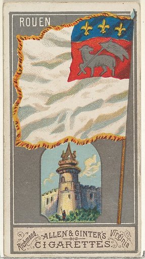 Rouen, from the City Flags series (N6) for Allen & Ginter Cigarettes Brands