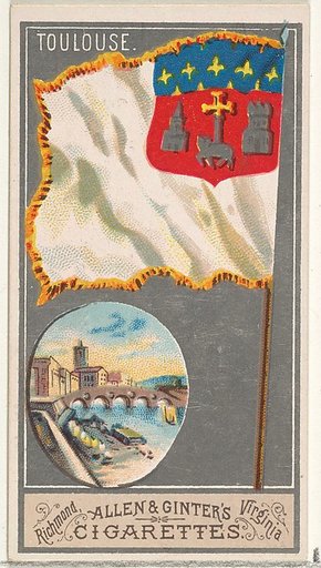 Toulouse, from the City Flags series (N6) for Allen & Ginter Cigarettes Brands