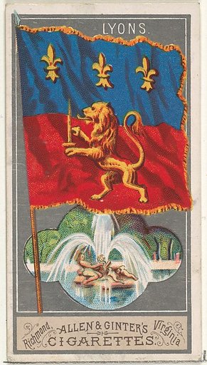Lyons, from the City Flags series (N6) for Allen & Ginter Cigarettes Brands