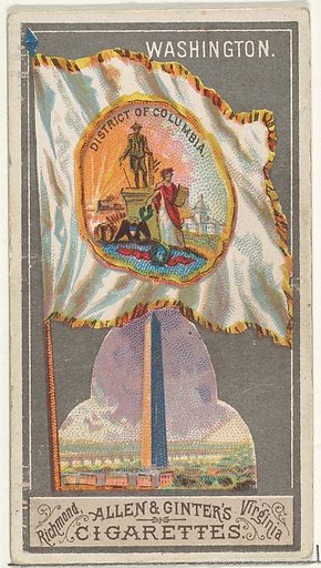 Washington, from the City Flags series (N6) for Allen & Ginter Cigarettes Brands
