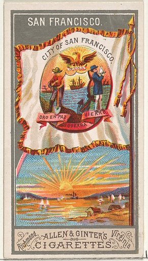 San Francisco, from the City Flags series (N6) for Allen & Ginter Cigarettes Brands