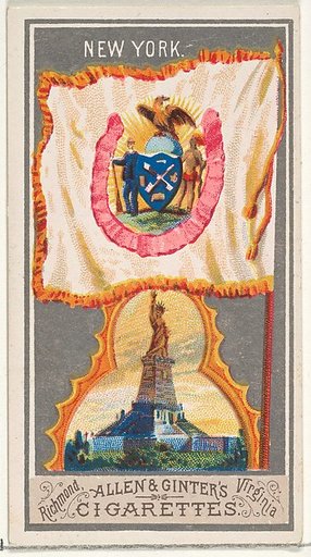New York, from the City Flags series (N6) for Allen & Ginter Cigarettes Brands