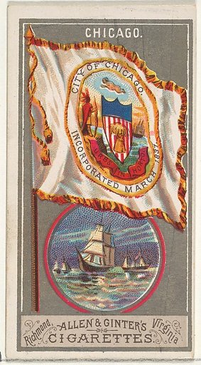 Chicago, from the City Flags series (N6) for Allen & Ginter Cigarettes Brands
