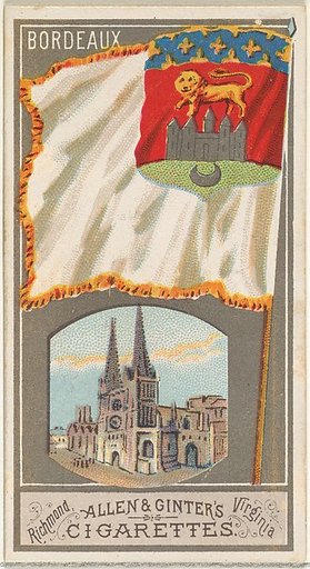Bordeaux, from the City Flags series (N6) for Allen & Ginter Cigarettes Brands