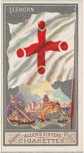 Leghorn, from the City Flags series (N6) for Allen & Ginter Cigarettes Brands