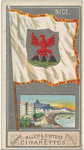 Nice, from the City Flags series (N6) for Allen & Ginter Cigarettes Brands