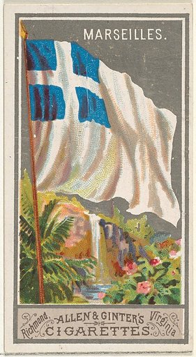 Marseilles, from the City Flags series (N6) for Allen & Ginter Cigarettes Brands