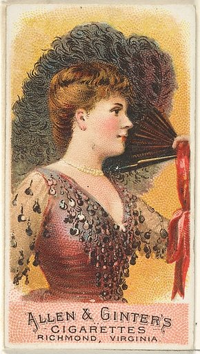 Plate 1, from the Fans of the Period series (N7) for Allen & Ginter Cigarettes Brands