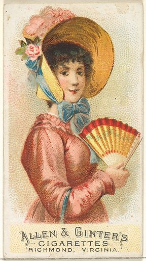 Plate 2, from the Fans of the Period series (N7) for Allen & Ginter Cigarettes Brands