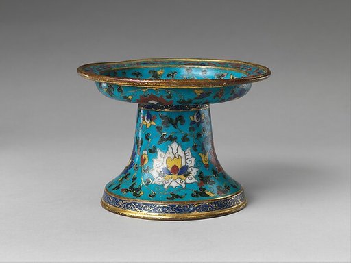 Candlestick with lotus scrolls