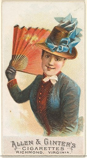 Plate 3, from the Fans of the Period series (N7) for Allen & Ginter Cigarettes Brands