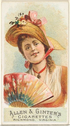 Plate 5, from the Fans of the Period series (N7) for Allen & Ginter Cigarettes Brands