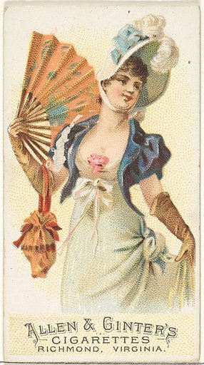 Plate 7, from the Fans of the Period series (N7) for Allen & Ginter Cigarettes Brands