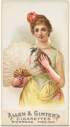 Plate 9, from the Fans of the Period series (N7) for Allen & Ginter Cigarettes Brands