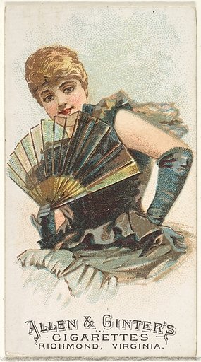 Plate 16, from the Fans of the Period series (N7) for Allen & Ginter Cigarettes Brands