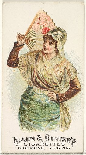 Plate 22, from the Fans of the Period series (N7) for Allen & Ginter Cigarettes Brands