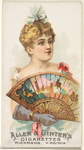Plate 30, from the Fans of the Period series (N7) for Allen & Ginter Cigarettes Brands
