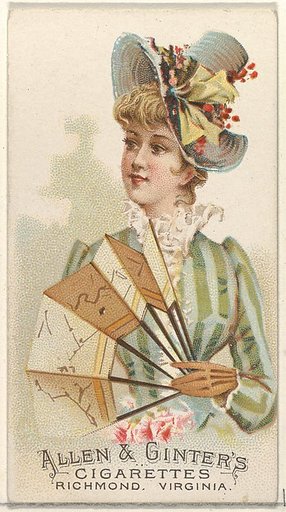 Plate 40, from the Fans of the Period series (N7) for Allen & Ginter Cigarettes Brands