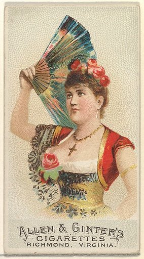 Plate 42, from the Fans of the Period series (N7) for Allen & Ginter Cigarettes Brands