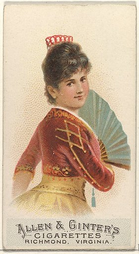 Plate 44, from the Fans of the Period series (N7) for Allen & Ginter Cigarettes Brands