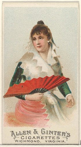 Plate 45, from the Fans of the Period series (N7) for Allen & Ginter Cigarettes Brands