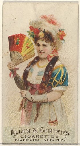 Plate 46, from the Fans of the Period series (N7) for Allen & Ginter Cigarettes Brands
