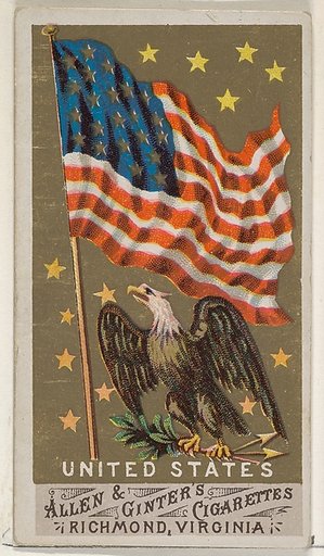 United States, from Flags of All Nations, Series 1 (N9) for Allen & Ginter Cigarettes Brands