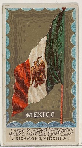 Mexico, from Flags of All Nations, Series 1 (N9) for Allen & Ginter Cigarettes Brands