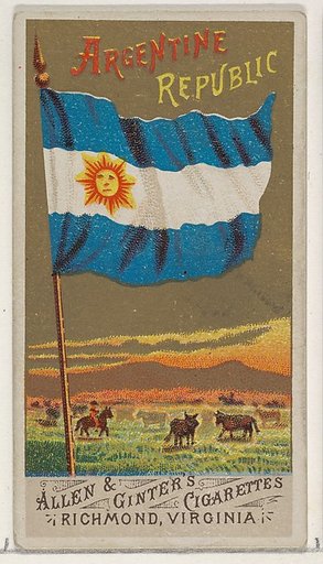 Argentine Republic, from Flags of All Nations, Series 1 (N9) for Allen & Ginter Cigarettes Brands