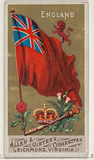 England, from Flags of All Nations, Series 1 (N9) for Allen & Ginter Cigarettes Brands
