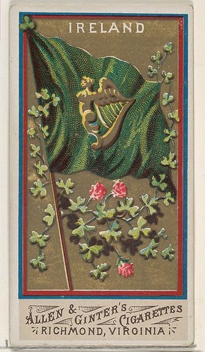 Ireland, from Flags of All Nations, Series 1 (N9) for Allen & Ginter Cigarettes Brands