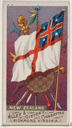 New Zealand, from Flags of All Nations, Series 1 (N9) for Allen & Ginter Cigarettes Brands